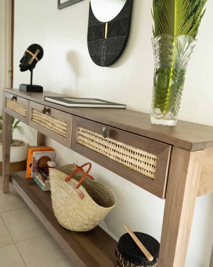 Rattan Console Table