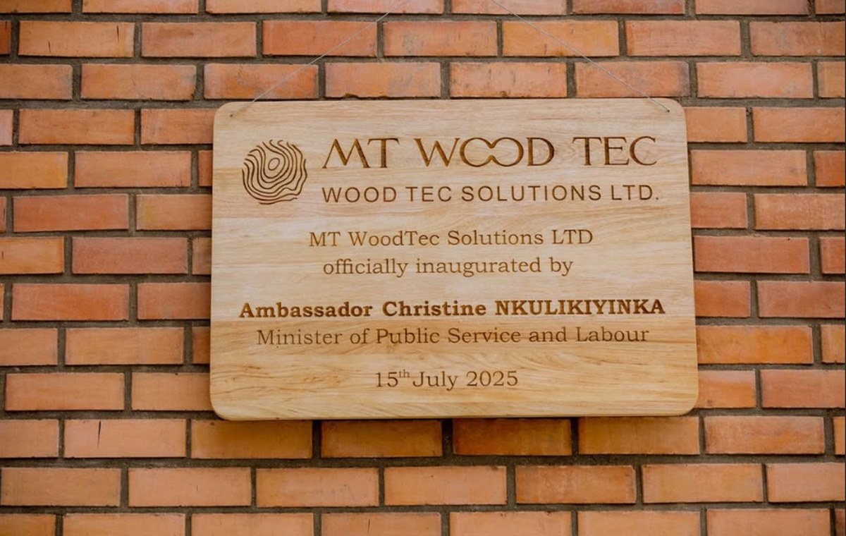 MT Wood Tec inauguration plaque